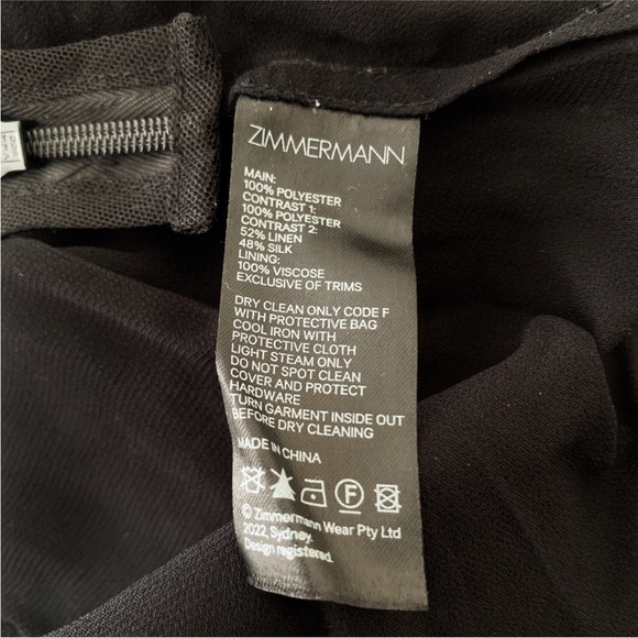 NWT ZIMMERMANN Rhythmic Fluted Tulle Mini Dress Size 2 - Picture 6 of 6